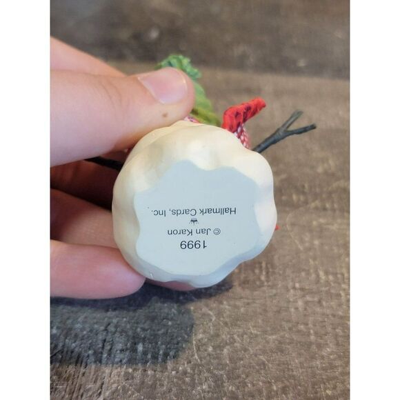 Hallmark 1999 Snowman red scarf ornament Xmas decor - Picture 4 of 4